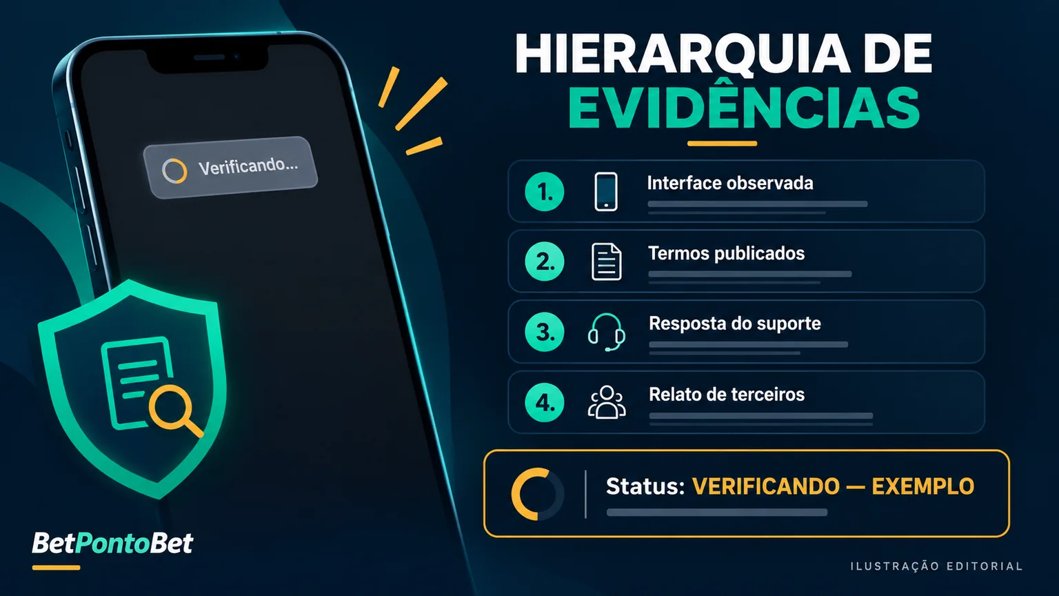 Hierarquia editorial entre registros primários, declarações da operação, relatos e lacunas.
